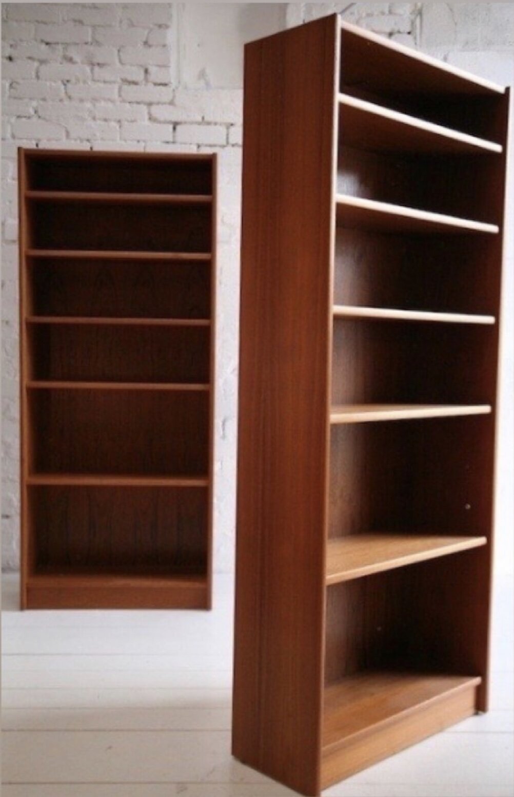 (other sizes available-inquire)  COMPACT TEAK BOOKCASE stamped 'Made in Denmark'