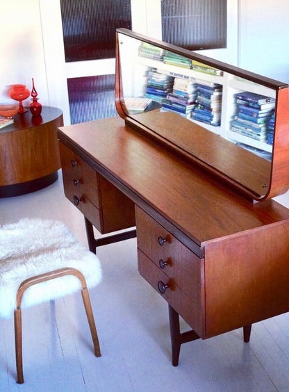 REFINISHED MEREDEW BRITISH MADE MID CENTURY DESK/VANITY