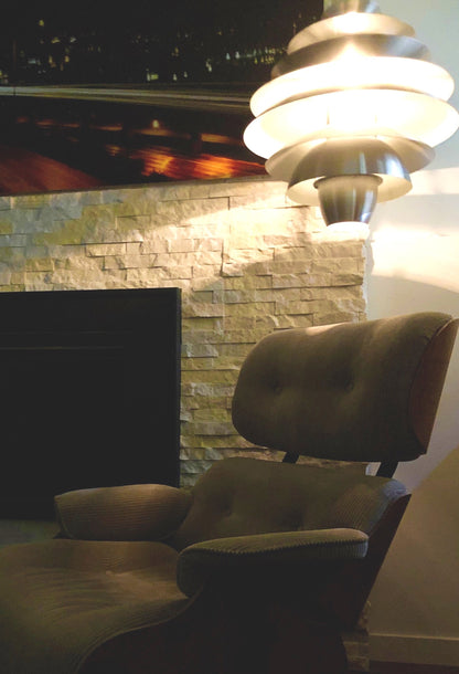 LOUIS POULSEN STYLE ALUMINIUM PENDANT LIGHT