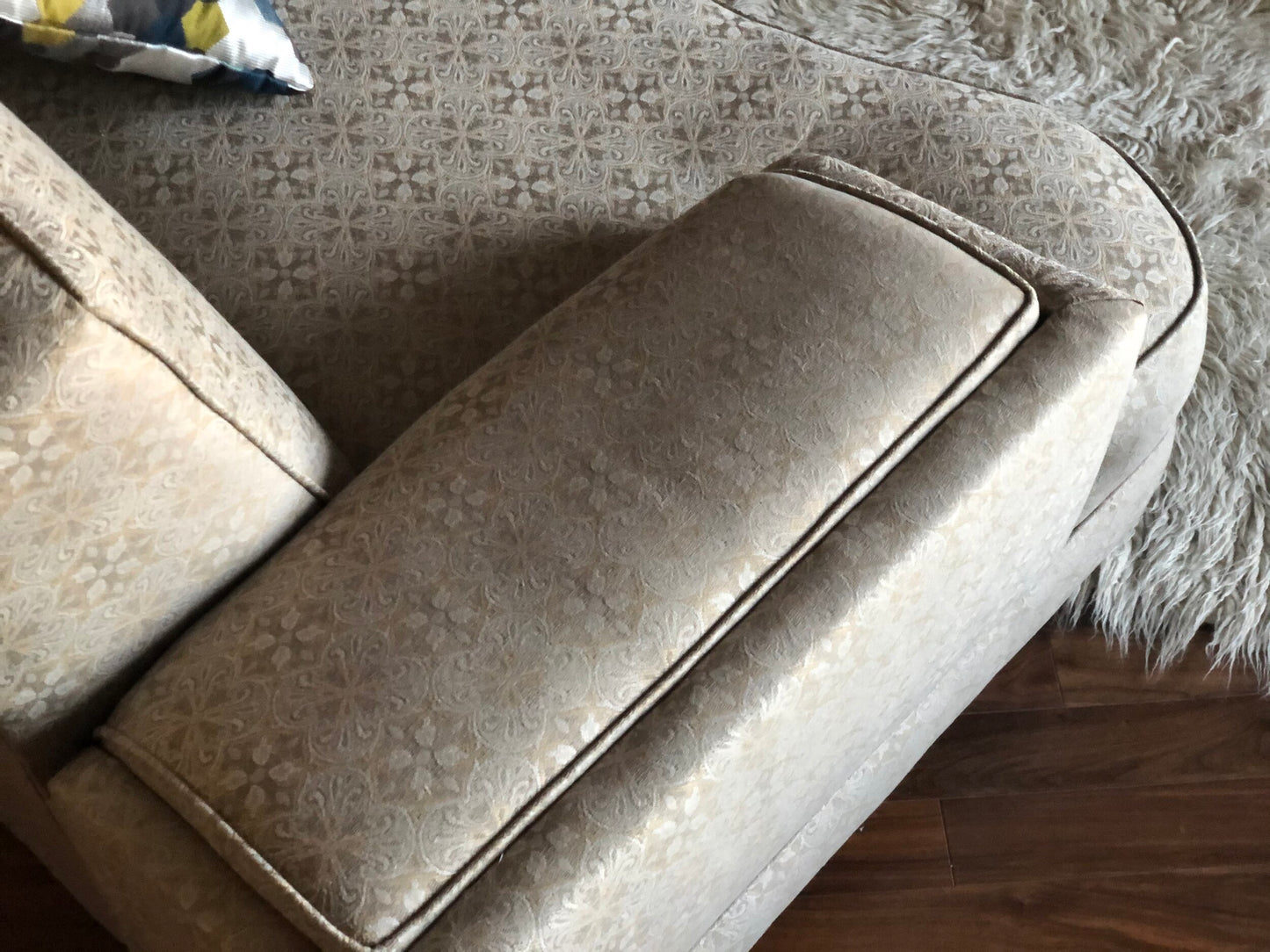 1950's 1960's REUPHOLSTERED CURVY SOFA/COUCH FOLDS to DAYBED