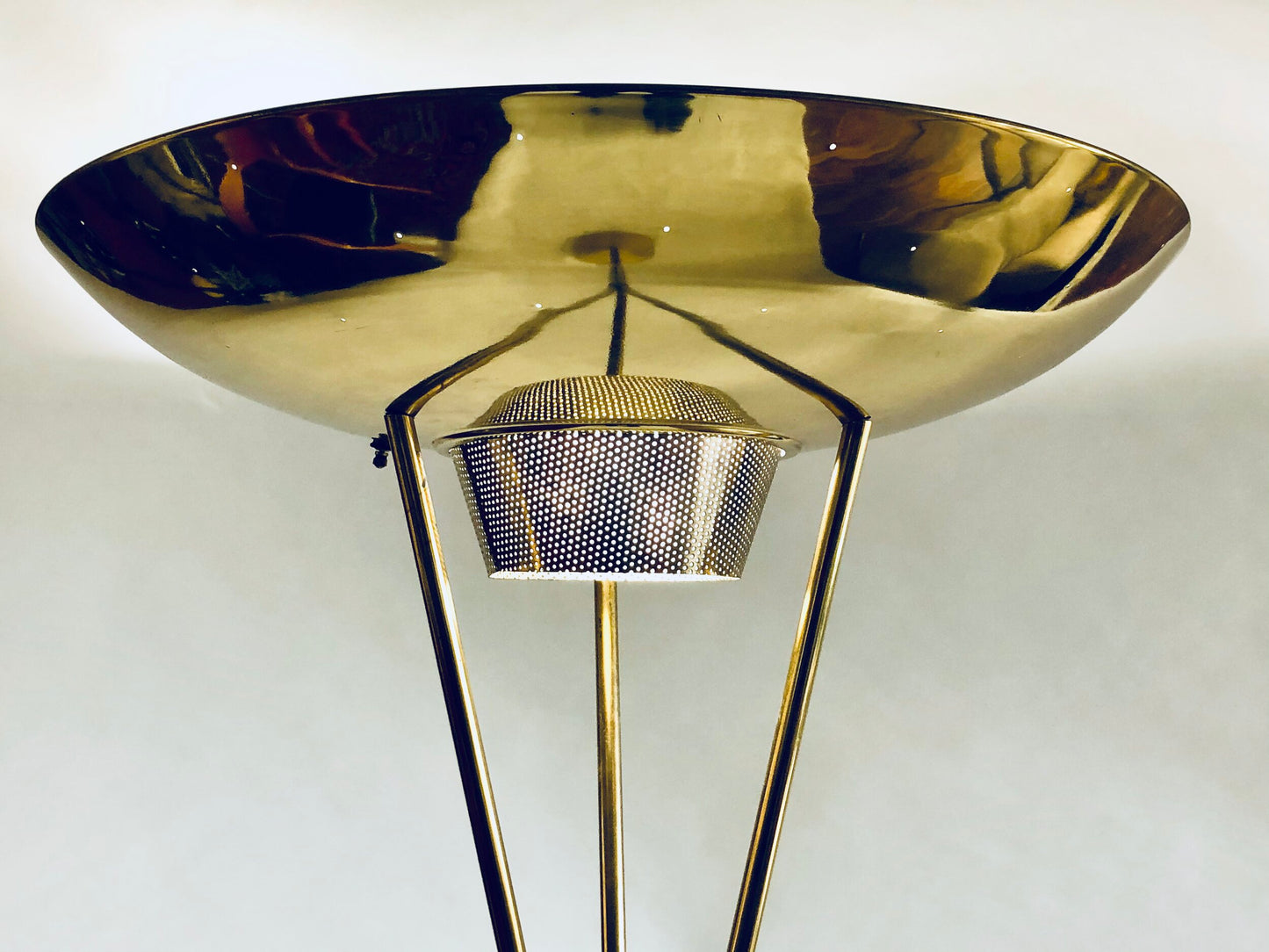 1950's ATOMIC 1960's TALL BRASS GERALD THURSTON for LIGHTOLIER FLOOR LAMP