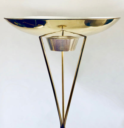 1950's ATOMIC 1960's TALL BRASS GERALD THURSTON for LIGHTOLIER FLOOR LAMP