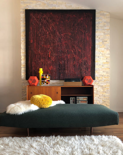 REUPHOLSTERED MAHARAM GREENWOOL DAYBED / CONVERTS TO SOFA