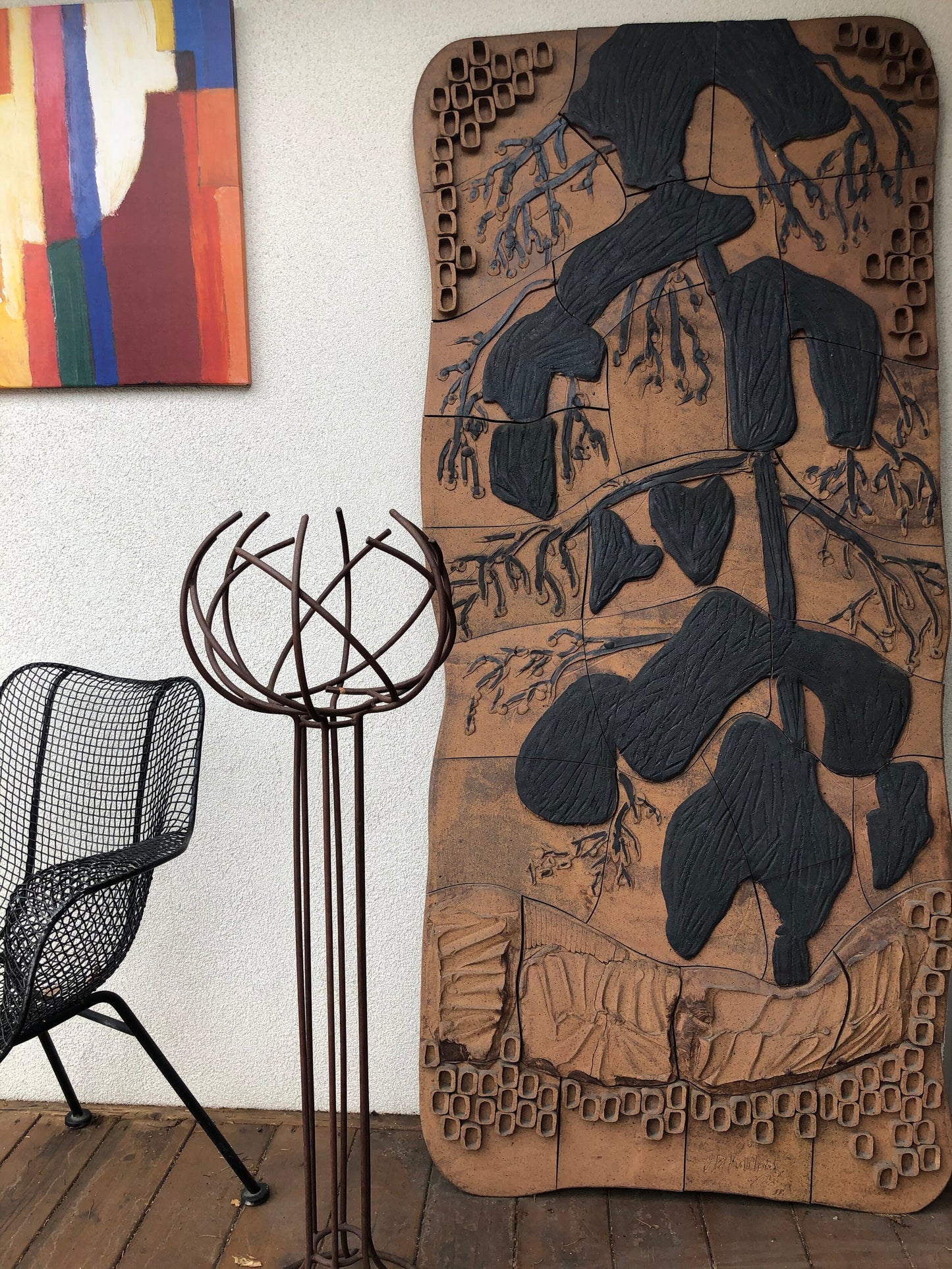 WONDERFUL 1988 CERAMIC TILE WALL MURAL