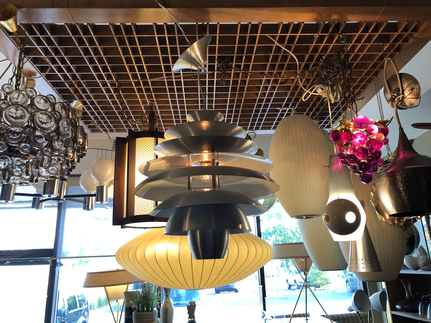 LOUIS POULSEN STYLE ALUMINIUM PENDANT LIGHT